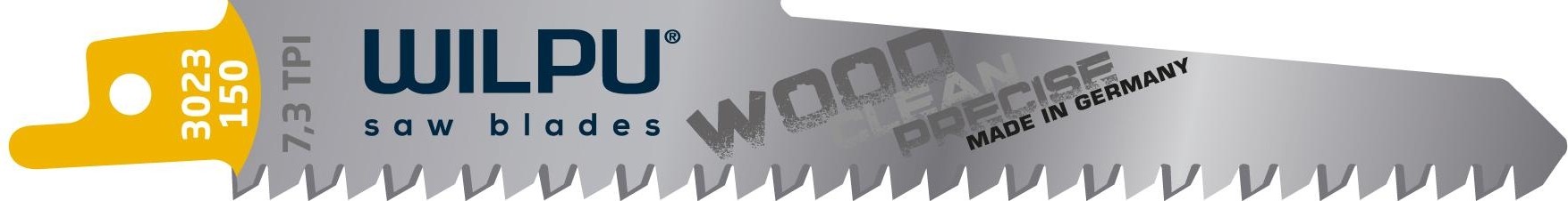Полотна для сабельных пил WILPU 3023/150 по дереву, чистый криволинейный рез 5шт/уп 1240000005