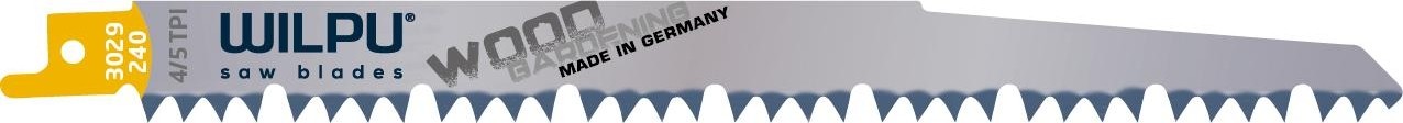 Полотна для сабельных пил WILPU 3029/240 по дереву древесины 5шт/уп 1252400005