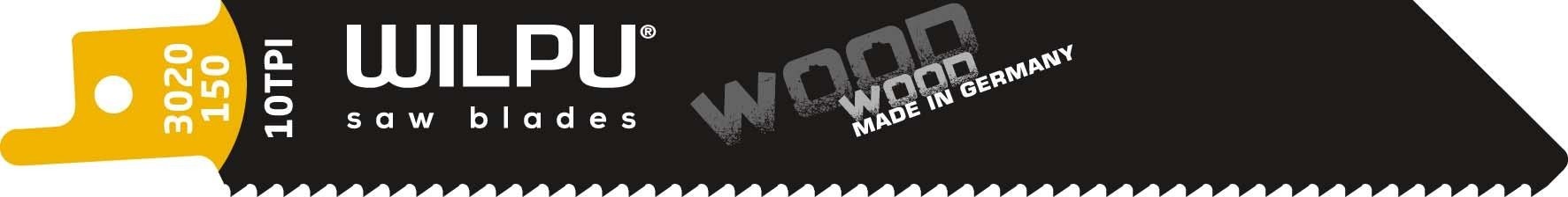 Полотна для сабельных пил WILPU 3020/150 всех сортов древесины, мелкозубое 5шт/уп 1211500005