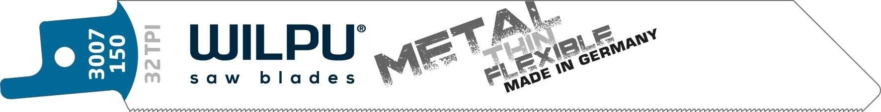 Полотна для сабельных пил WILPU 3007/150 bi шт/уп жести тоньше 1,2мм мелкозубное 5шт/уп 1411500005