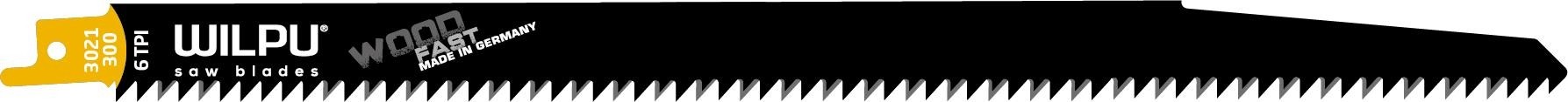 Полотна для сабельных пил WILPU 3021/300 древесины, пластмассы, гипсокартона 5шт/уп 1223000005