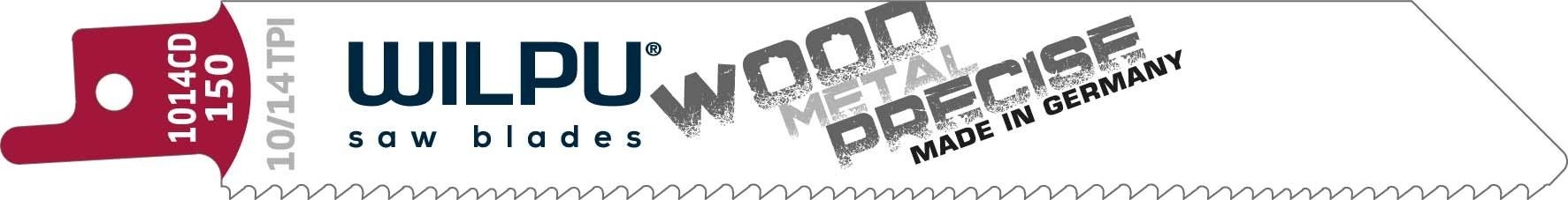 Полотна для сабельных пил WILPU 1014 CD/150 bi-metall для древесины с остатками металла 5шт/уп 1356500005