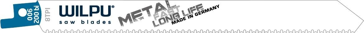 Полотна для сабельных пил WILPU 006/200 bi металла, дерева с ост.металла (быстрый точный рез) 1852000005