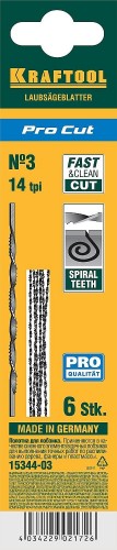 Полотно для пил по дереву KRAFTOOL Pro Cut 15344-03 и гипсу, спиральное, 130мм, 6шт. 15344-03 - изображение 3