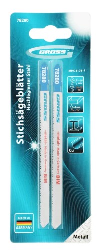 Полотно для пил по металлу GROSS 78280 электролобзика 2 шт. - изображение 2