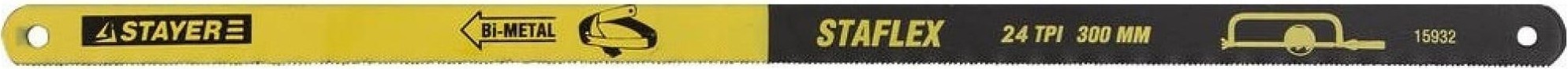 Полотно для пил по металлу STAYER STAYER-FLEX "profi" биметаллическое, 24tpi, 300 мм, 10 шт 15932-S10