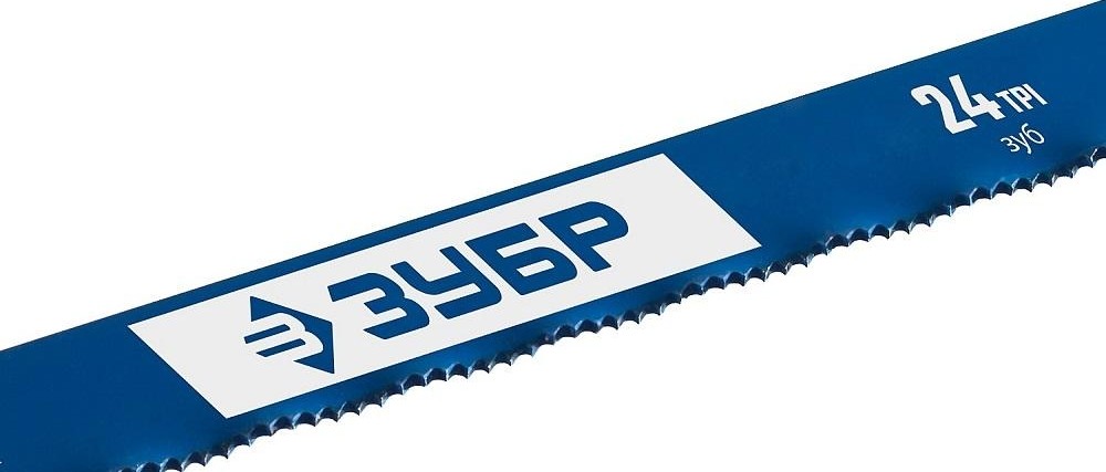 Полотно для пил по металлу ЗУБР БИМЕТАЛЛ-24 24 tpi: универсальный рез, 300 мм, 10 шт. 15855-24-10_z01 - изображение 3