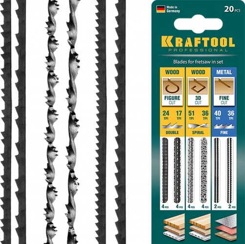 Полотно KRAFTOOL 15348-H20 двойной зуб, спиральн, по дереву, пластмас. и мета 15348-H20_z02