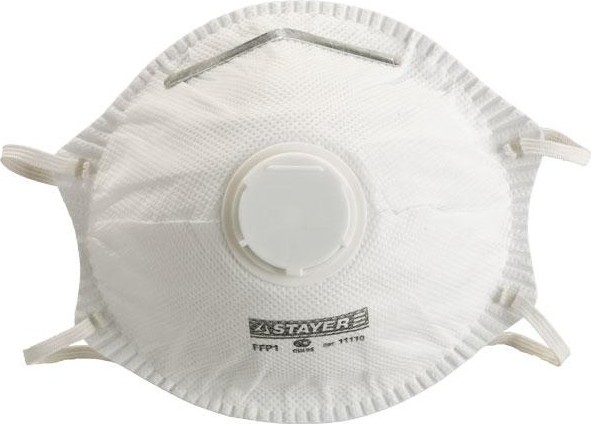 Полумаска фильтрующая  STAYER PROFI FFP1 коническая многослойная с клапаном 10 шт 11110-H10