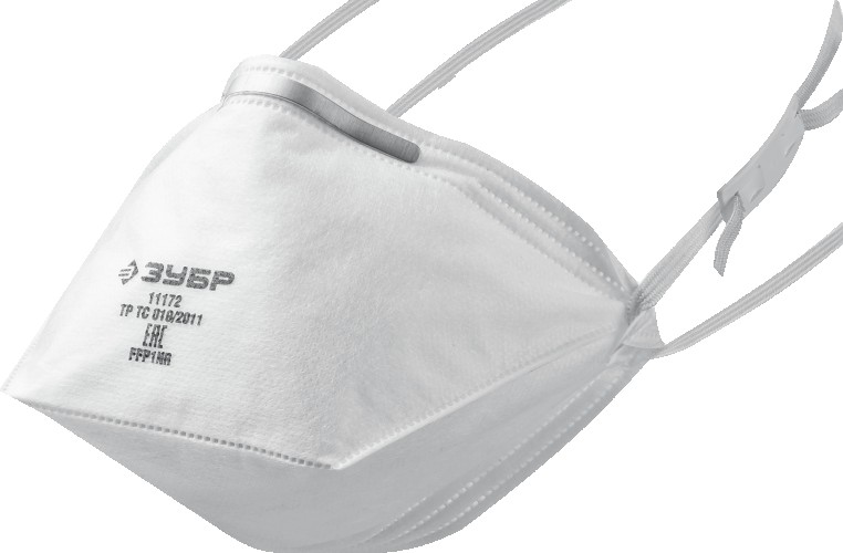 Полумаска фильтрующая ЗУБР П-95 класс защиты FFP2, плоская 11172-2