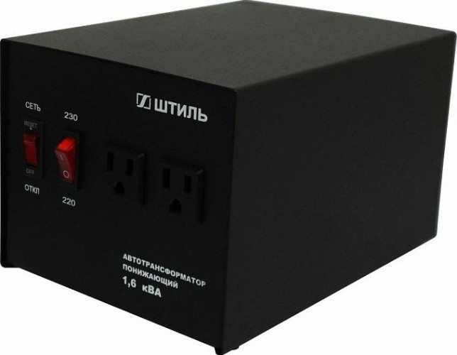 Понижающий автотрансформатор ШТИЛЬ АТ 230-220/110-1,6-50 (черный) АТ 230-220/110-1,6-50 ч/к - изображение 2
