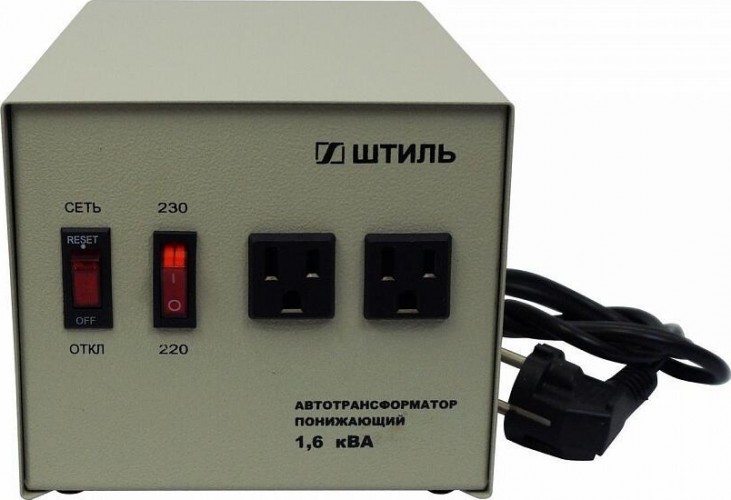Понижающий автотрансформатор ШТИЛЬ АТ 230-220/110-1,6-50 (серый) АТ 230-220/110-1,6-50 с/к