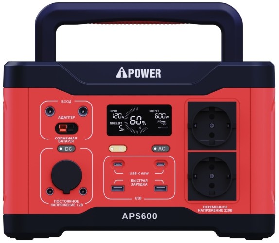 Портативная электростанция A-iPOWER APS 600 аккумуляторная 20601 - изображение 2