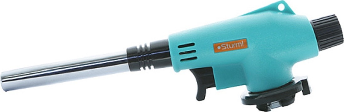 Портативная горелка Sturm 5015-KL-07 пьезоподжиг (курок), тонкое пламя, защита от ветра