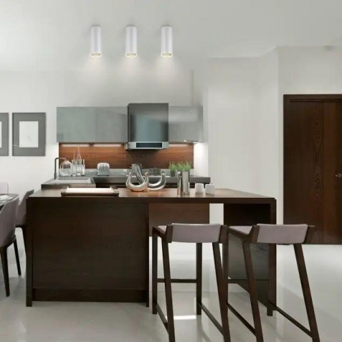 Потолочный светодиодный светильник GAUSS HD012 overhead накл цил 12w 900lm 3000k белый золото - изображение 5