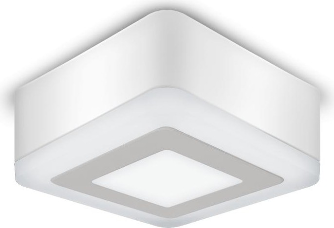 Потолочный светодиодный светильник GAUSS Backlight накладной квадрат. акрил, 3+3w, led 4000k BL221