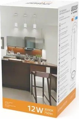 Потолочный светодиодный светильник GAUSS HD039 overhead подвес цил12w 750lm 3000k белый - изображение 3