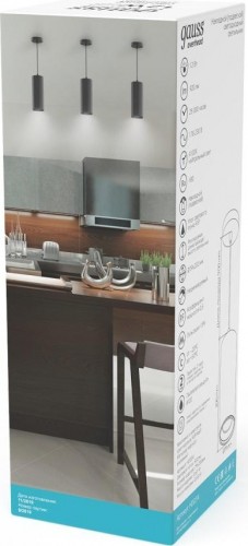 Потолочный светодиодный светильник GAUSS HD034 overhead подвесной цилиндр 12w 920lm 4100k черный - изображение 3