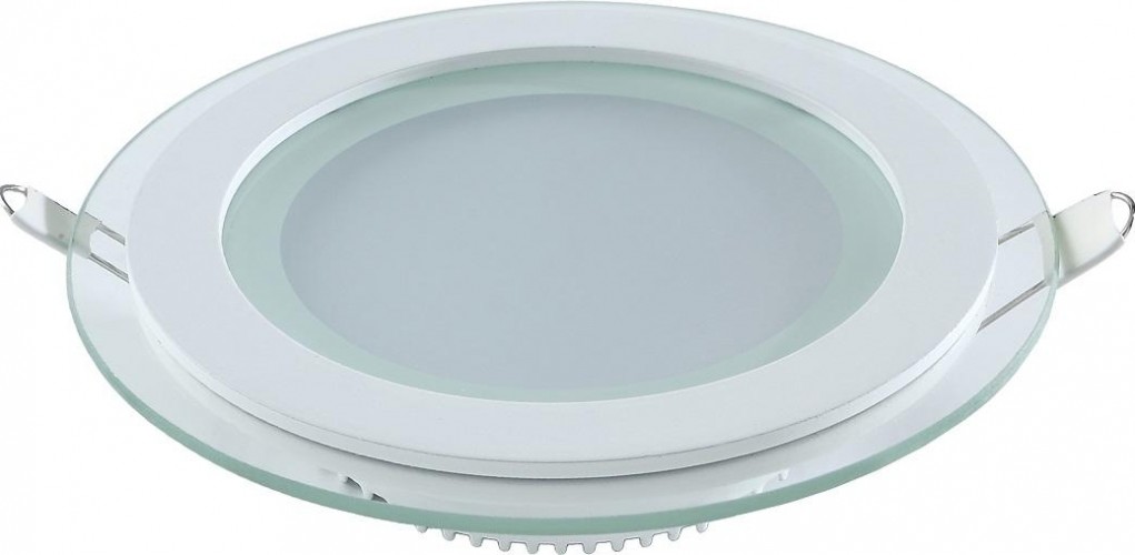 Потолочный светодиодный светильник GAUSS Glass круг 6w 490lm 4000k с дек стеклом led 947111206