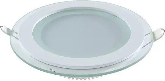 Потолочный светодиодный светильник GAUSS Glass круг 6w 450lm 3000k с дек стеклом led 947111106