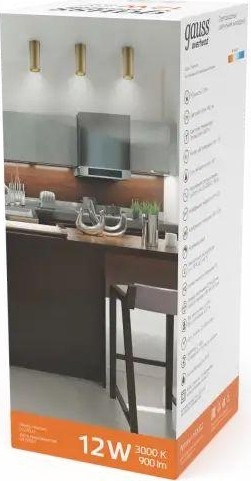 Потолочный светодиодный светильник GAUSS HD002 overhead накл цил 12w 900lm 3000k кофе золото - изображение 4