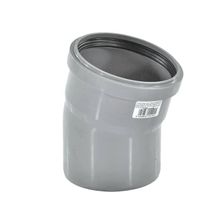 Отвод PP-H серый б/н Дн50х15гр в/к HT Ostendorf 112100 - изображение 2