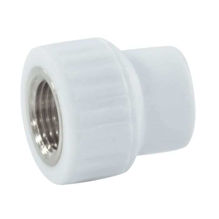 Муфта PP-R белая комбинированная Дн20х1/2" ВР VALFEX 10129020