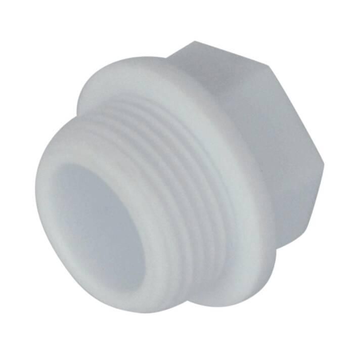 Заглушка (пробка) PP-R белая Дн25х3/4" НР VALFEX 10163025 - изображение 1