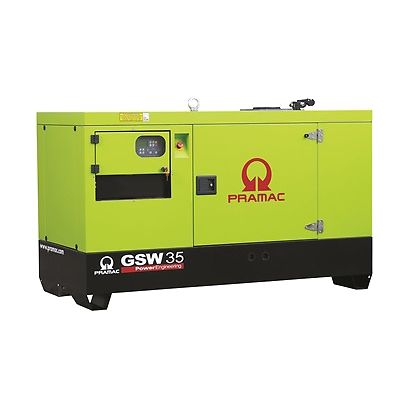 Дизельный генератор PRAMAC GSW35Y Mecc Alte однофазный в кожухе