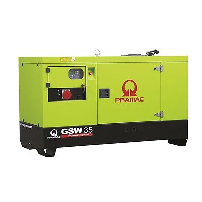 Дизельный генератор PRAMAC GSW35Y Mecc Alte трехфазный в кожухе