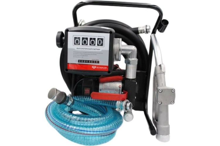 Преносной комплект для перекачки ДТ и керосина Petropump DCTP40ST 12в (мех. счетчик, мех. пист.), 40 л/мин PP330001