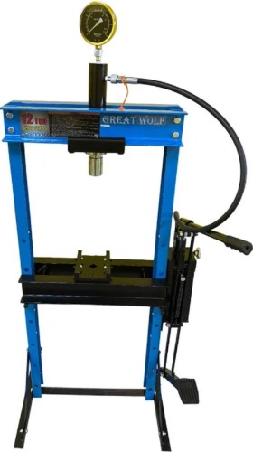 Пресс гидравлический GREAT WOLF GW-0912F напольный, с ножным приводом