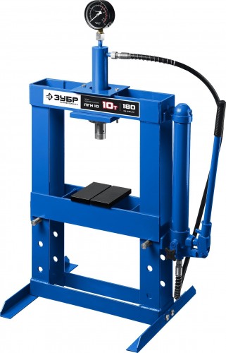 Пресс гидравлический ЗУБР ПГН-10 с гидронасосом и манометром, 10т 43072-10