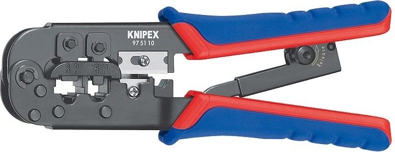 Пресс-клещи для штекеров типа RJ KNIPEX 975110SB 190 мм KN-975110SB