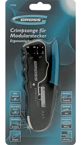 Пресс-клещи GROSS 17723 для обжима телеф. и компьют. клемм RJ45, 8P и RJ11 - изображение 5