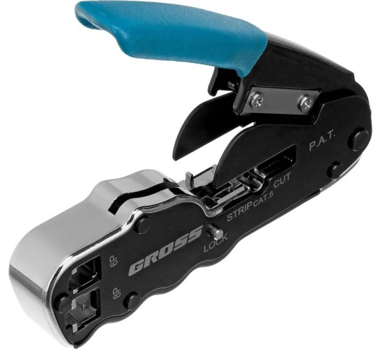 Пресс-клещи GROSS 17723 для обжима телеф. и компьют. клемм RJ45, 8P и RJ11 - изображение 3