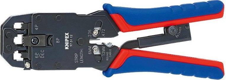 Пресс-клещи KNIPEX 975112SB для штекеров типа rj KN-975112SB