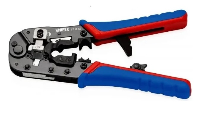 Пресс-клещи KNIPEX KN-975113SB 3-в-1, для штекеров RJ 45