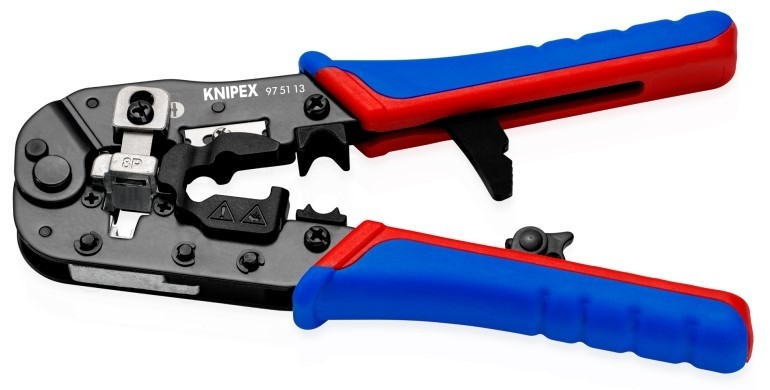 Пресс-клещи KNIPEX KN-975113 3-в-1, для штекеров RJ 45