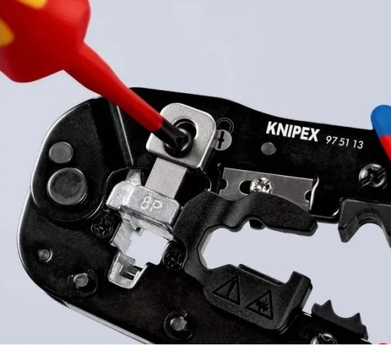 Пресс-клещи KNIPEX KN-975113SB 3-в-1, для штекеров RJ 45 - изображение 5