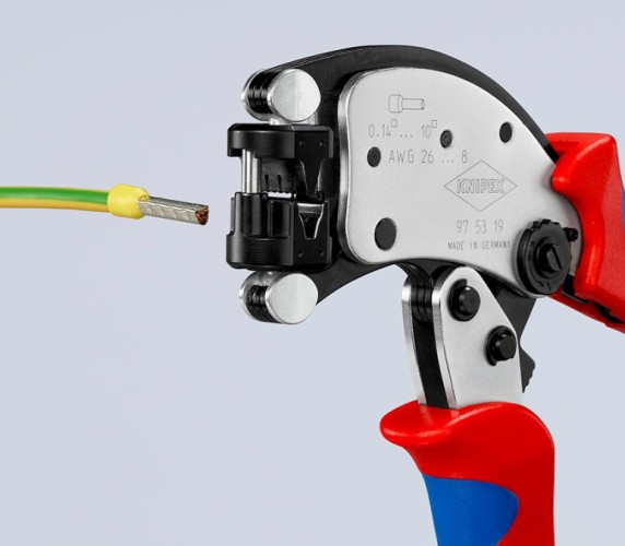 Пресс-клещи KNIPEX KN-975319SB Twistor T для контактных гильз - изображение 3
