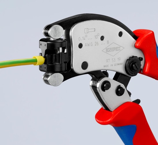 Пресс-клещи KNIPEX KN-975319SB Twistor T для контактных гильз - изображение 5