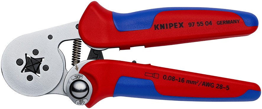Пресс-клещи KNIPEX KN-975504SB для контактных гильз DIN 46228