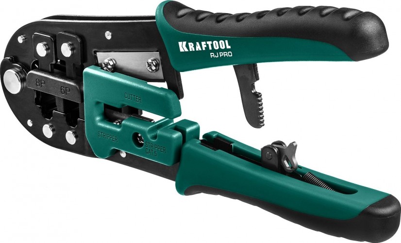 Пресс-клещи KRAFTOOL RJ-Pro универсальные rj45, rj11/rj12 22698 - изображение 3