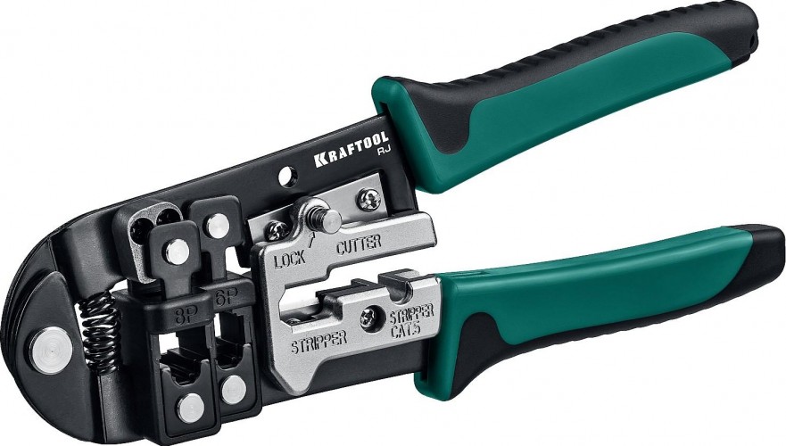 Пресс-клещи KRAFTOOL RJ универсальные rj45, rj11/rj12 22699 - изображение 2