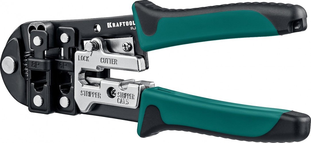 Пресс-клещи KRAFTOOL RJ универсальные rj45, rj11/rj12 22699 - изображение 3