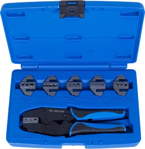 Пресс-клещи с набором матриц KING TONY 7 предметов 42107GX 42107GX