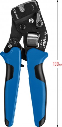 Пресс-клещи ЗУБР ПРОФЕССИОНАЛ пкт-16-4 торцевые для втулочных наконечников 0.25- 22694 - изображение 2