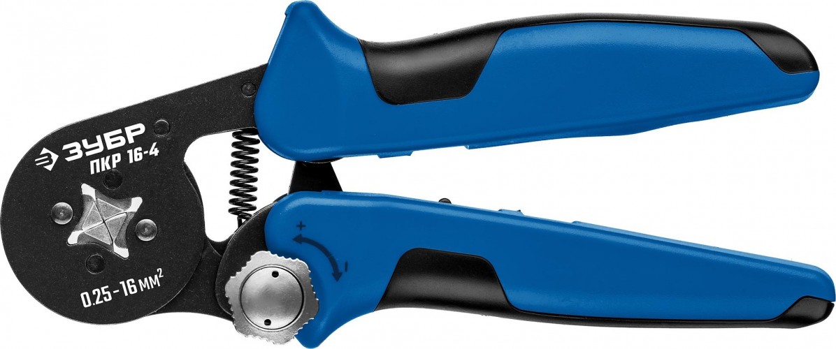 Пресс-клещи ЗУБР ПРОФЕССИОНАЛ пкр-16-4 для втулочных наконечников 0.25-16 мм.кв, 22693