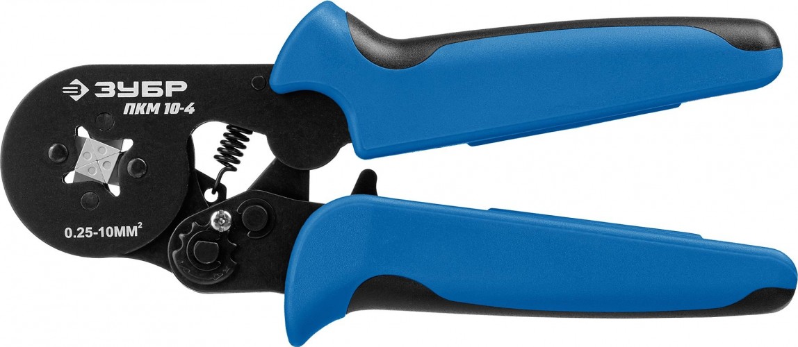 Пресс-клещи ЗУБР ПРОФЕССИОНАЛ пкм-10-4 для втулочных наконечников 0.25-10 мм.кв, 22695